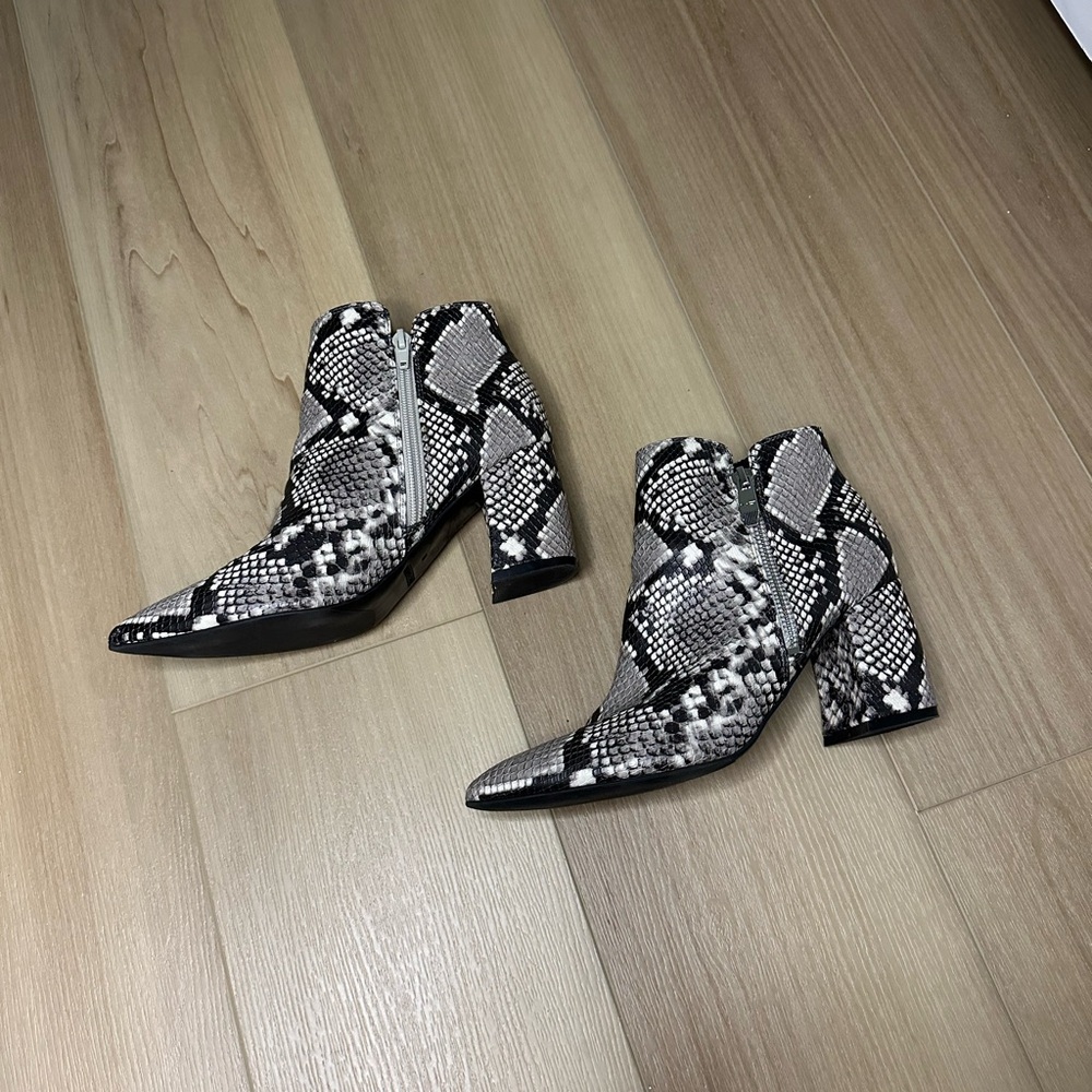 Marc Fisher Snakeskin Ankle Boots
